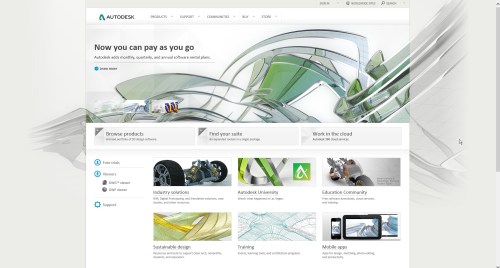 Autodesk splash page